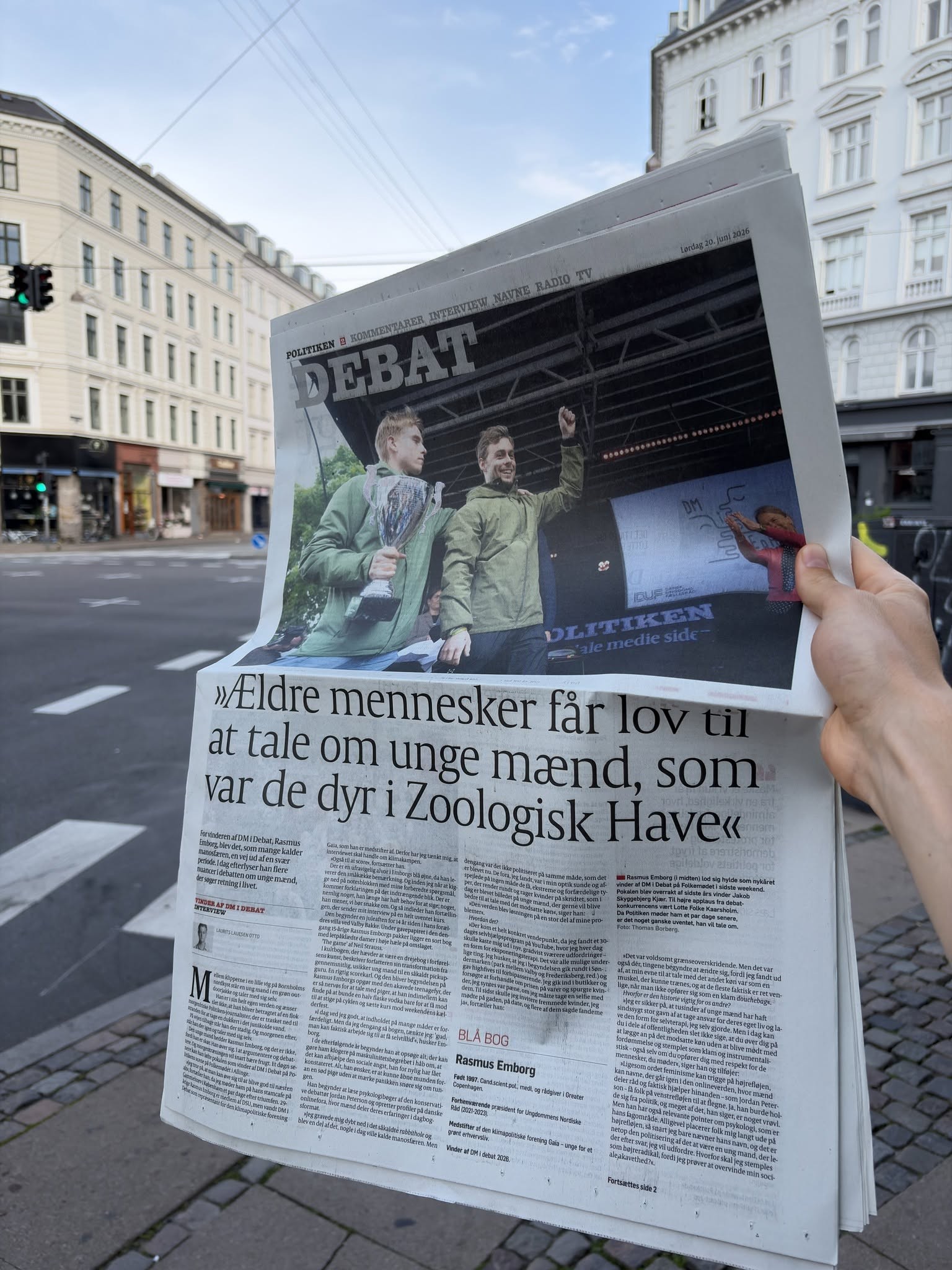 Rasmus Jungersen Emborgs debatindlæg på forsiden af Politikens debatsektion